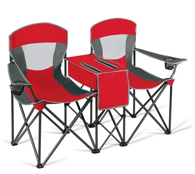 2-person Camping Chairs Double Sunshade Chairs w Canop