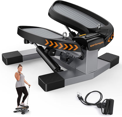 Twist Stepper with Resistance Bands and 330lbs Weight Capacity