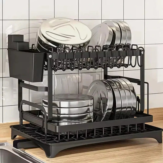 2-Tier Stainless Steel Dish Drying Rack