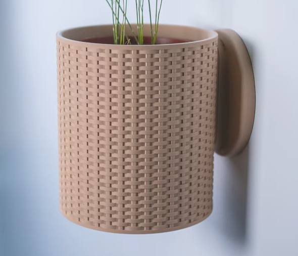 Wall Planter with Hidden Drip Tray