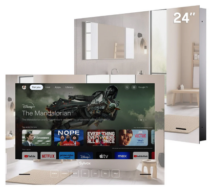 Waterproof Smart Mirror TV for Bathroom